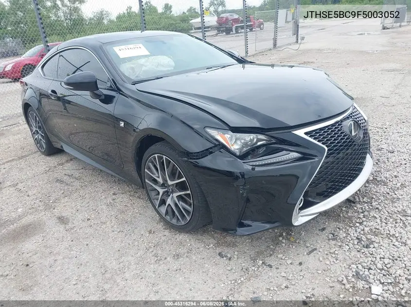 2015 Lexus Rc 350 VIN: JTHSE5BC9F5003052 Lot: 45316294