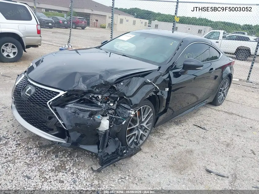 2015 Lexus Rc 350 VIN: JTHSE5BC9F5003052 Lot: 45316294