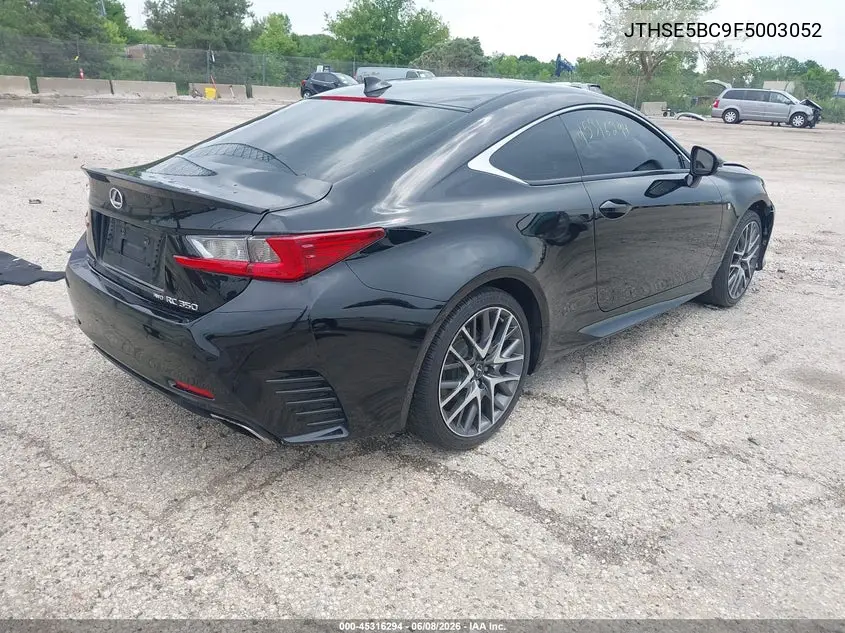 2015 Lexus Rc 350 VIN: JTHSE5BC9F5003052 Lot: 45316294
