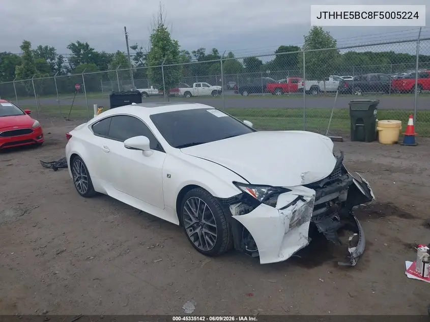 2015 Lexus Rc 350 VIN: JTHHE5BC8F5005224 Lot: 45335142
