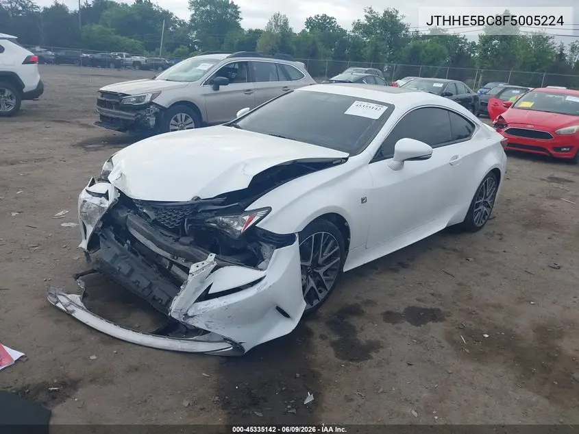 2015 Lexus Rc 350 VIN: JTHHE5BC8F5005224 Lot: 45335142