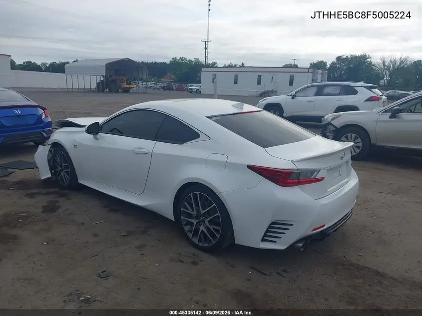 2015 Lexus Rc 350 VIN: JTHHE5BC8F5005224 Lot: 45335142