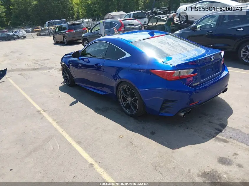2015 Lexus Rc 350 VIN: JTHSE5BC1F5000243 Lot: 45486070