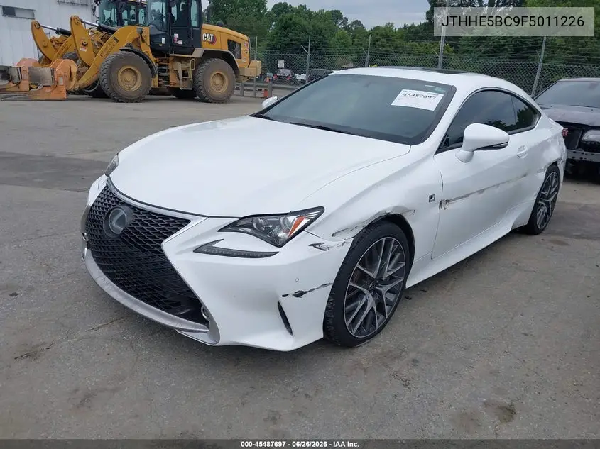 2015 Lexus Rc 350 VIN: JTHHE5BC9F5011226 Lot: 45487697