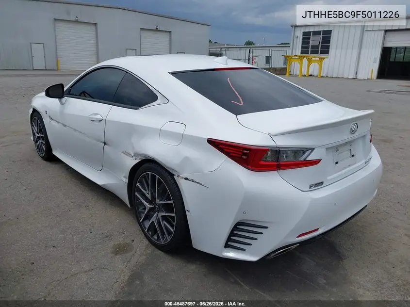 2015 Lexus Rc 350 VIN: JTHHE5BC9F5011226 Lot: 45487697