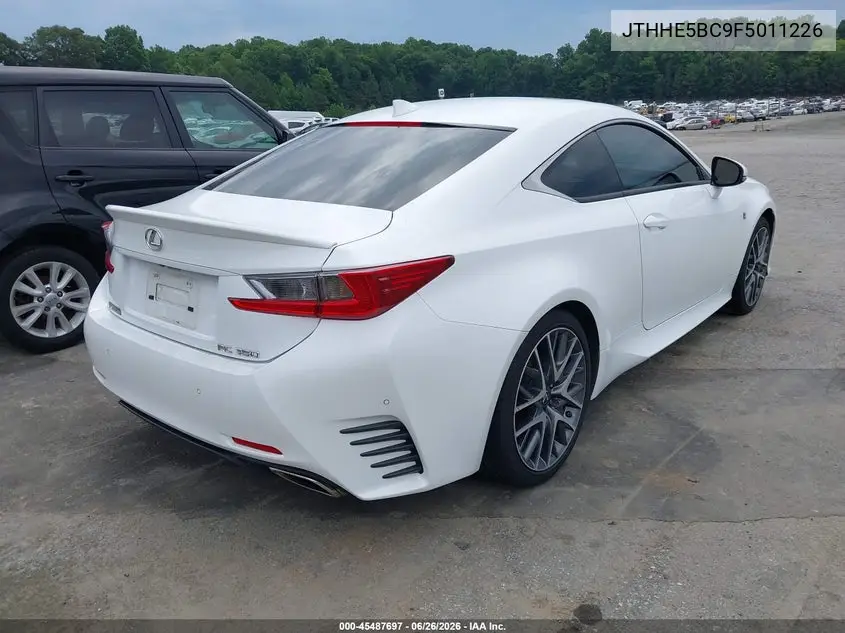 2015 Lexus Rc 350 VIN: JTHHE5BC9F5011226 Lot: 45487697