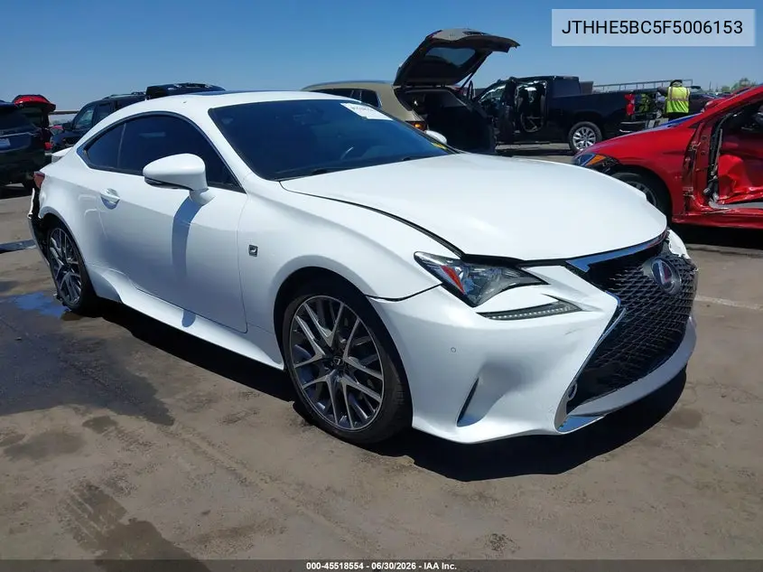 2015 Lexus Rc 350 VIN: JTHHE5BC5F5006153 Lot: 45518554