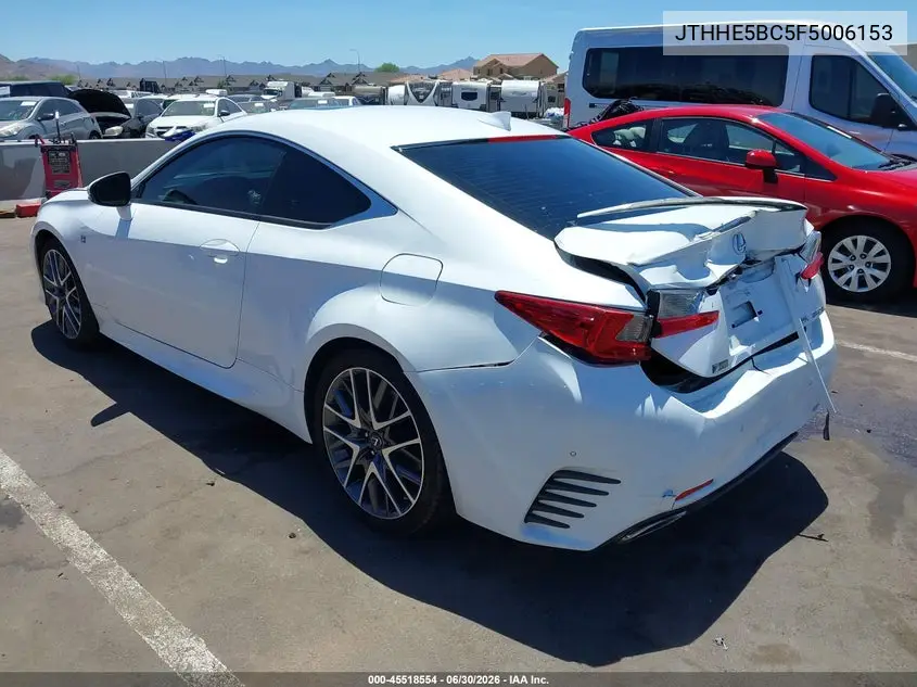 2015 Lexus Rc 350 VIN: JTHHE5BC5F5006153 Lot: 45518554