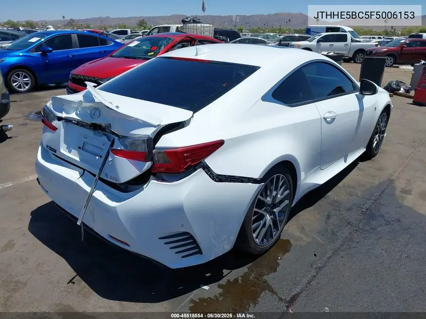 2015 Lexus Rc 350 VIN: JTHHE5BC5F5006153 Lot: 45518554