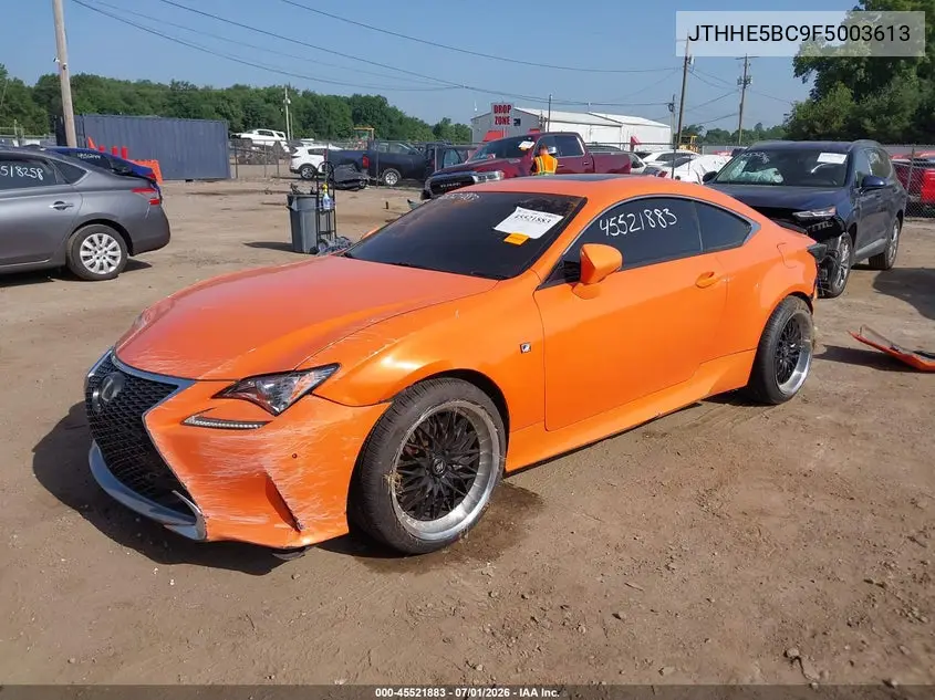 2015 Lexus Rc 350 VIN: JTHHE5BC9F5003613 Lot: 45521883