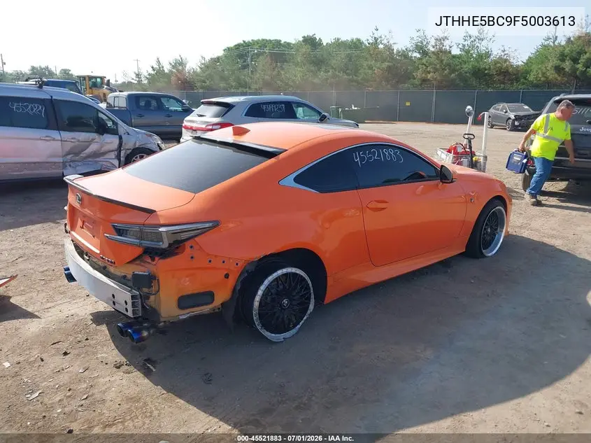 2015 Lexus Rc 350 VIN: JTHHE5BC9F5003613 Lot: 45521883