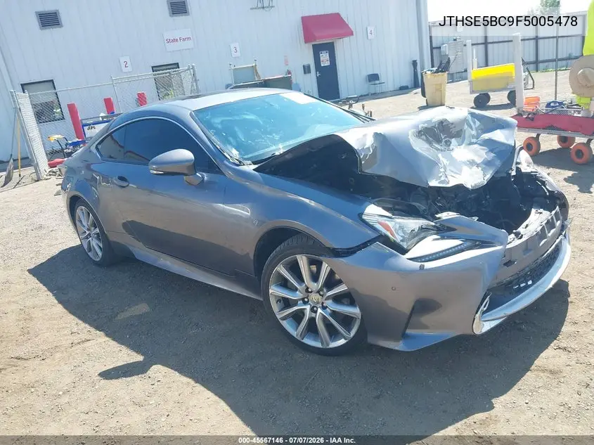 2015 Lexus Rc 350 VIN: JTHSE5BC9F5005478 Lot: 45567146