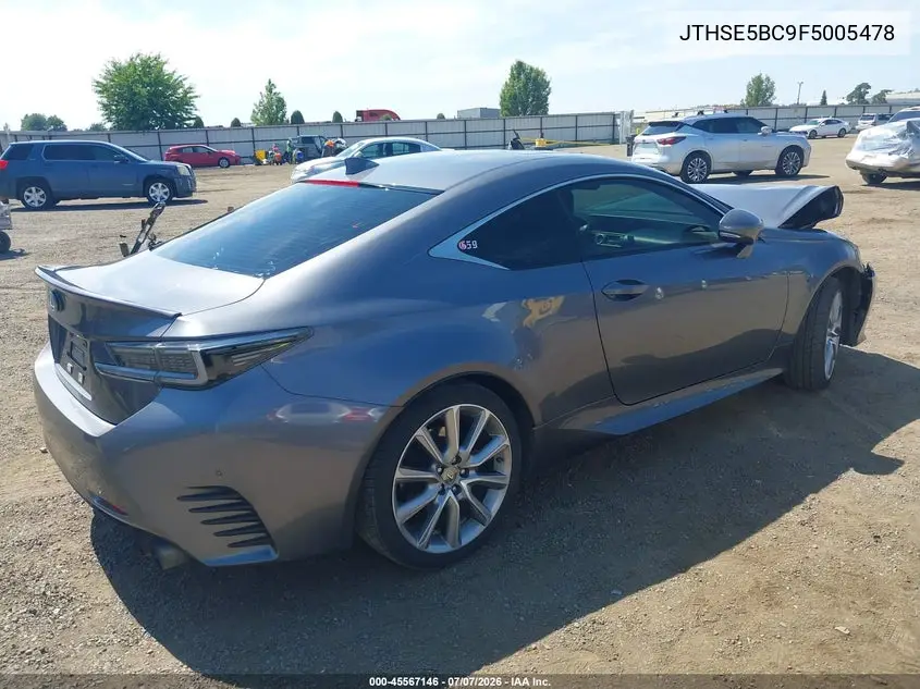 2015 Lexus Rc 350 VIN: JTHSE5BC9F5005478 Lot: 45567146
