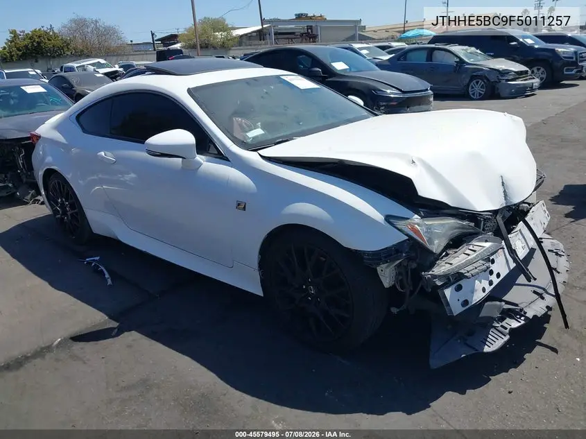 2015 Lexus Rc 350 VIN: JTHHE5BC9F5011257 Lot: 45579495