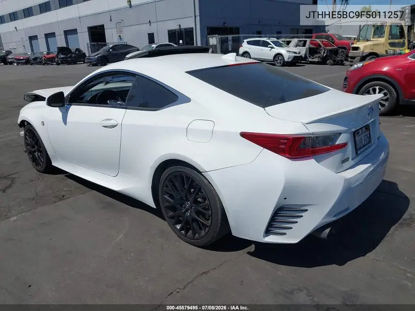 2015 Lexus Rc 350 VIN: JTHHE5BC9F5011257 Lot: 45579495