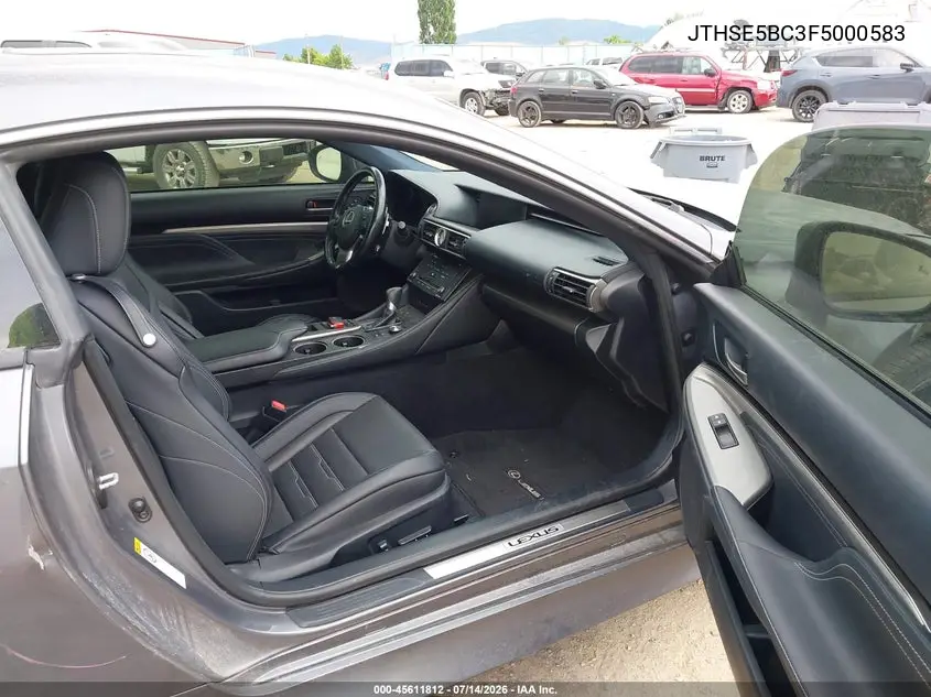 2015 Lexus Rc 350 VIN: JTHSE5BC3F5000583 Lot: 45611812