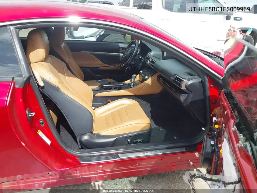 2015 Lexus Rc 350 VIN: JTHHE5BC1F5009969 Lot: 45649850