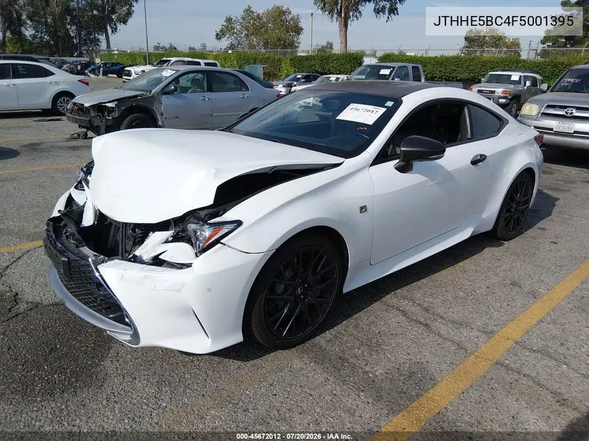 2015 Lexus Rc 350 VIN: JTHHE5BC4F5001395 Lot: 45672012