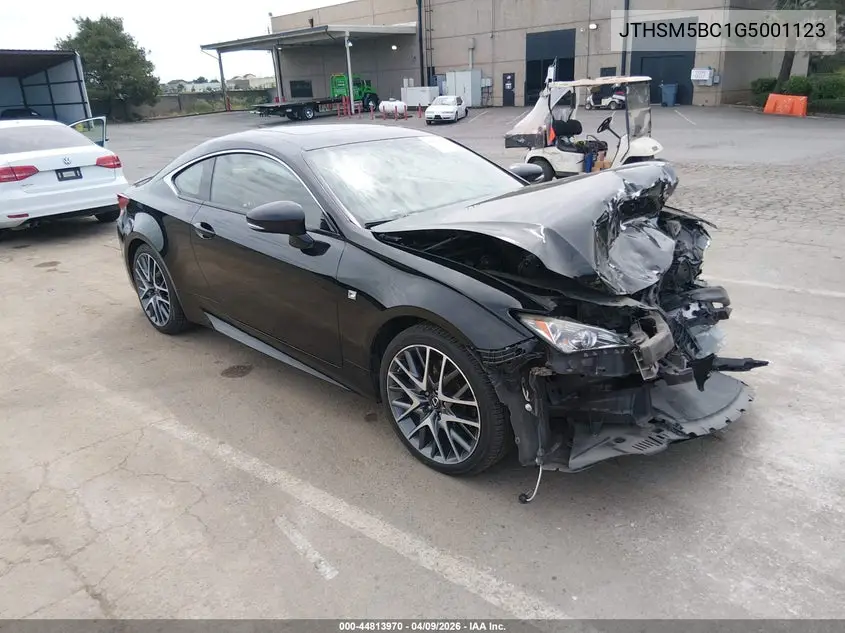 2016 Lexus Rc 300 VIN: JTHSM5BC1G5001123 Lot: 44813970