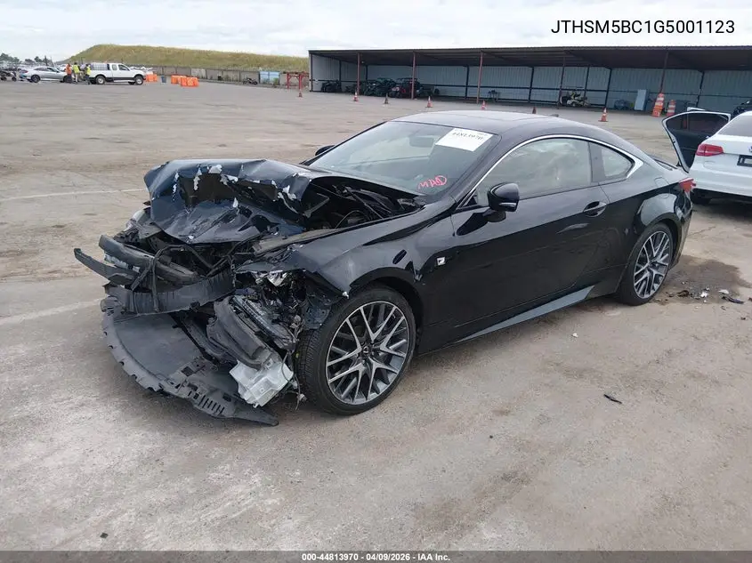 2016 Lexus Rc 300 VIN: JTHSM5BC1G5001123 Lot: 44813970