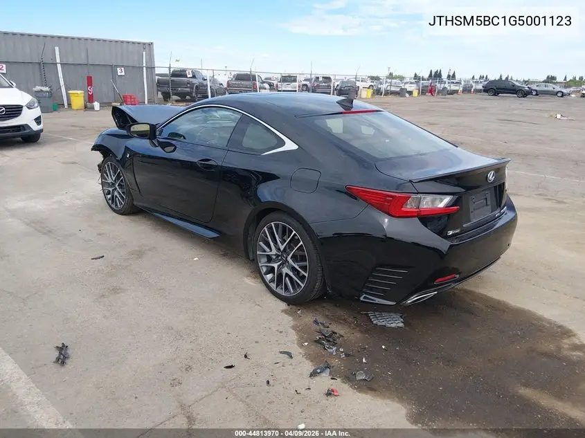 2016 Lexus Rc 300 VIN: JTHSM5BC1G5001123 Lot: 44813970