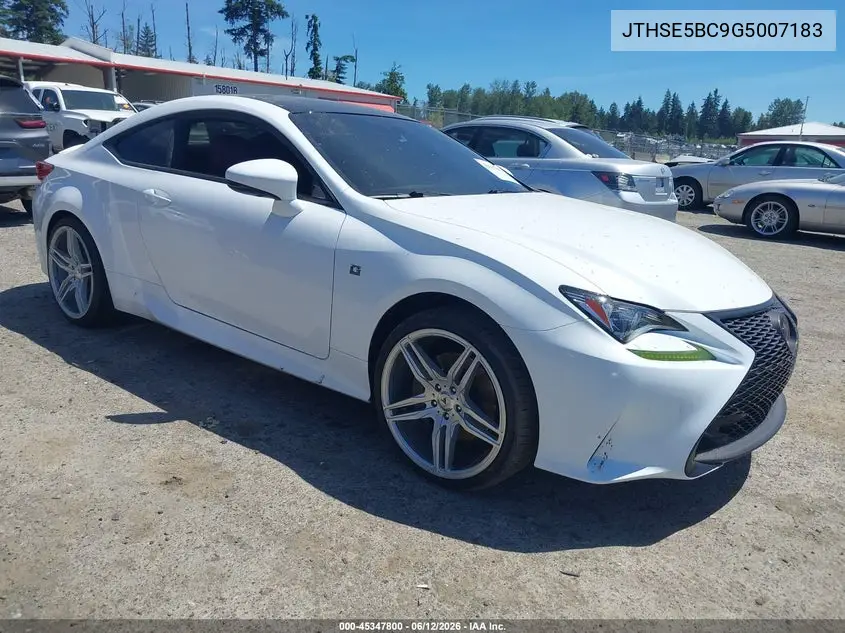2016 Lexus Rc 350 VIN: JTHSE5BC9G5007183 Lot: 45347800