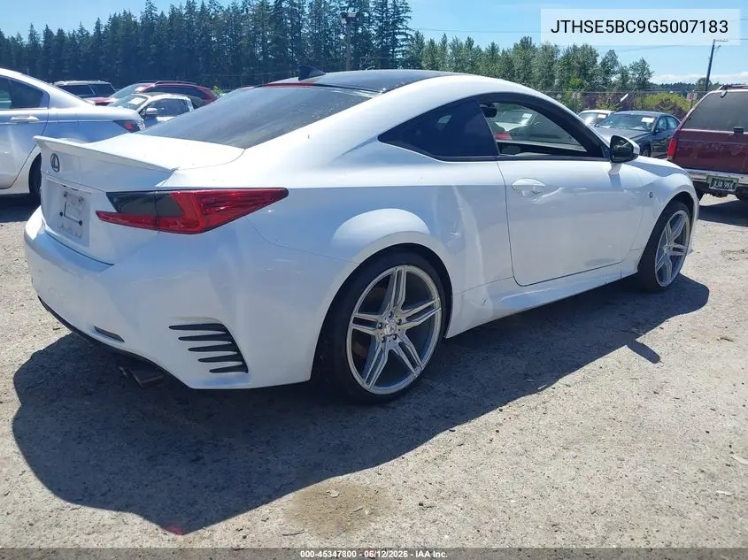 2016 Lexus Rc 350 VIN: JTHSE5BC9G5007183 Lot: 45347800