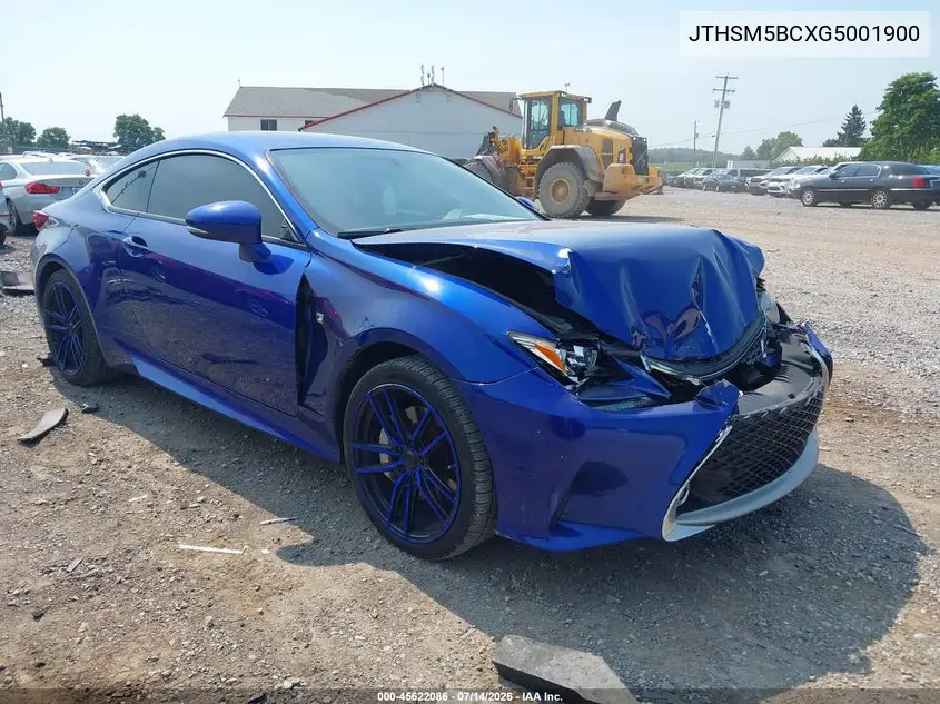 2016 Lexus Rc 300 VIN: JTHSM5BCXG5001900 Lot: 45622086