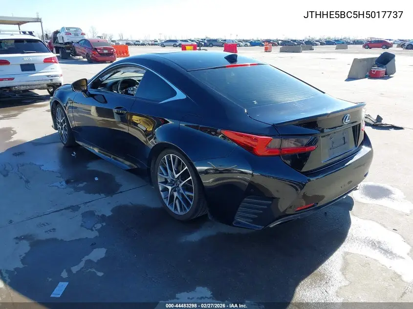 2017 Lexus Rc 350 VIN: JTHHE5BC5H5017737 Lot: 44483298