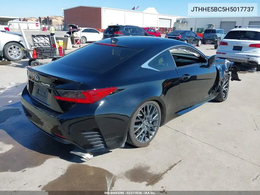 2017 Lexus Rc 350 VIN: JTHHE5BC5H5017737 Lot: 44483298
