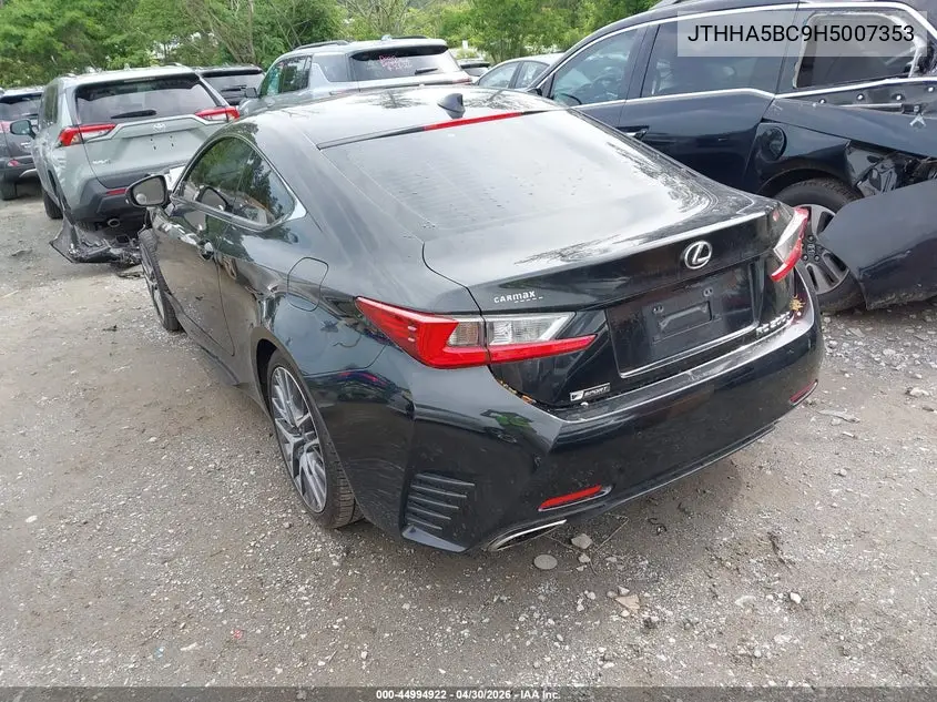 2017 Lexus Rc 200T VIN: JTHHA5BC9H5007353 Lot: 44994922