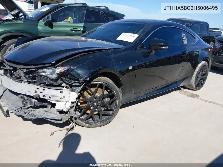 2017 Lexus Rc 200T VIN: JTHHA5BC2H5006495 Lot: 45122826