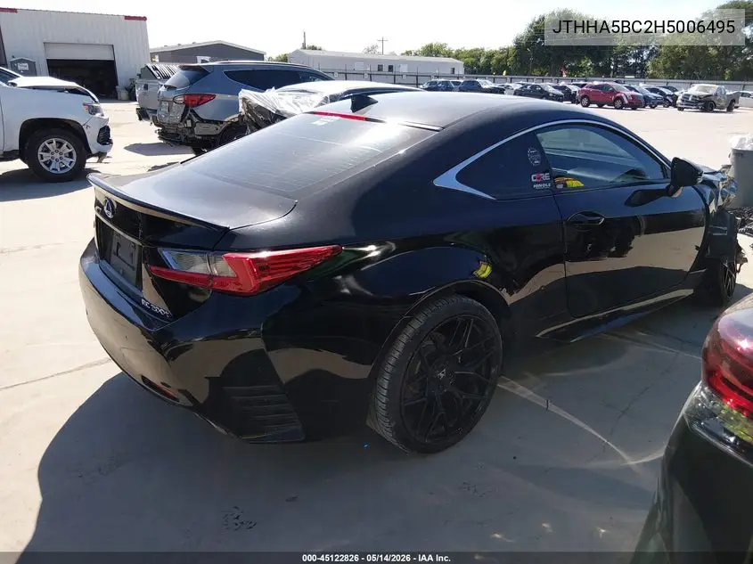 2017 Lexus Rc 200T VIN: JTHHA5BC2H5006495 Lot: 45122826
