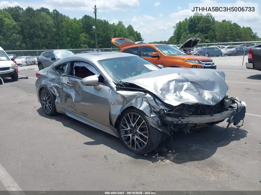 2017 Lexus Rc 200T VIN: JTHHA5BC3H5006733 Lot: 45413447