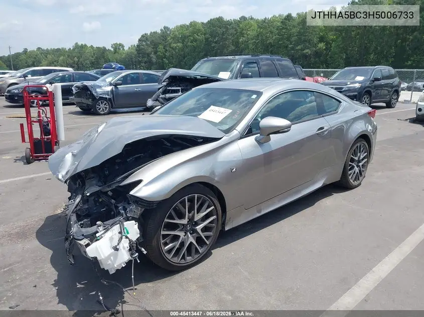 2017 Lexus Rc 200T VIN: JTHHA5BC3H5006733 Lot: 45413447