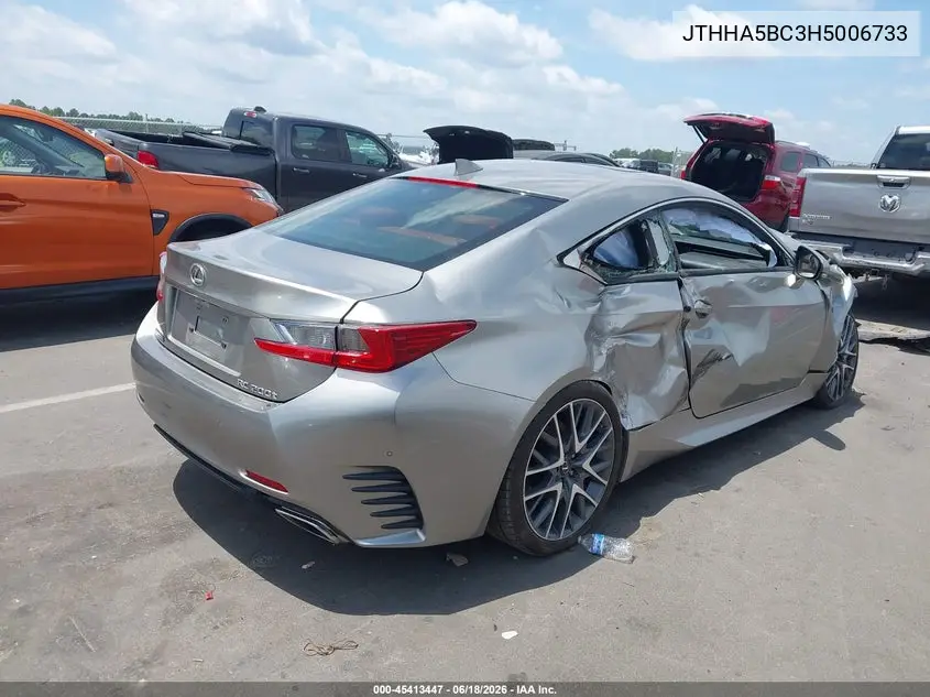 2017 Lexus Rc 200T VIN: JTHHA5BC3H5006733 Lot: 45413447