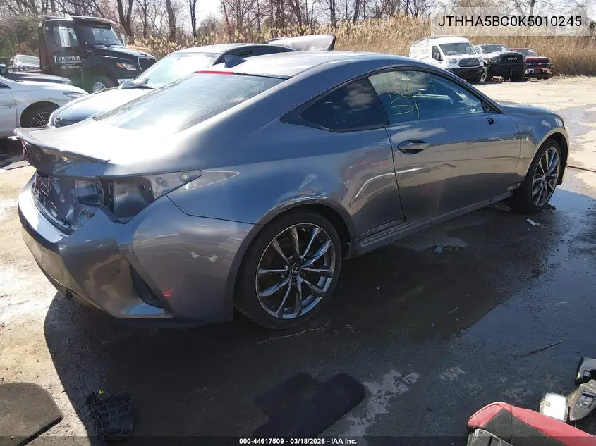 2019 Lexus Rc 300 F Sport VIN: JTHHA5BC0K5010245 Lot: 44617509