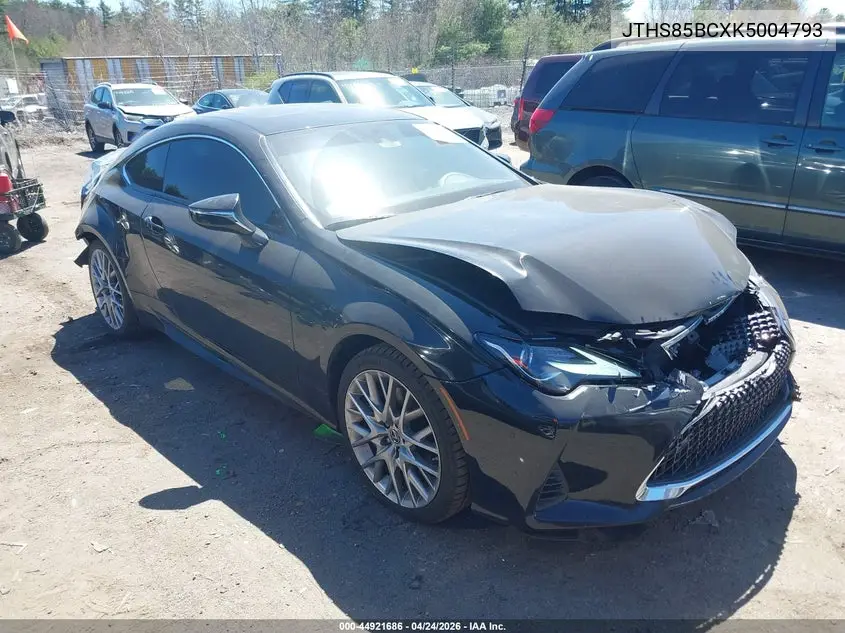 2019 Lexus Rc 300 VIN: JTHS85BCXK5004793 Lot: 44921686