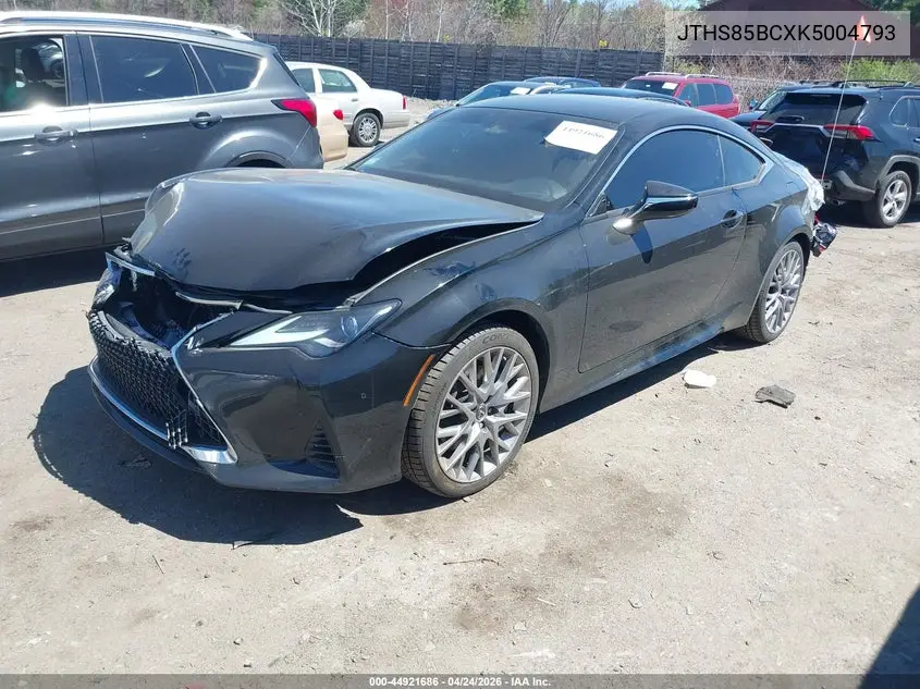 2019 Lexus Rc 300 VIN: JTHS85BCXK5004793 Lot: 44921686