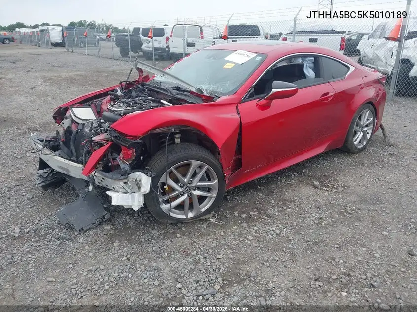 2019 Lexus Rc 300 VIN: JTHHA5BC5K5010189 Lot: 45009284