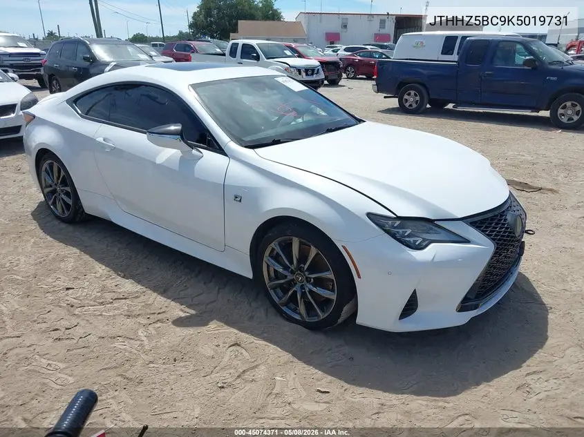 2019 Lexus Rc 350 F Sport VIN: JTHHZ5BC9K5019731 Lot: 45074371