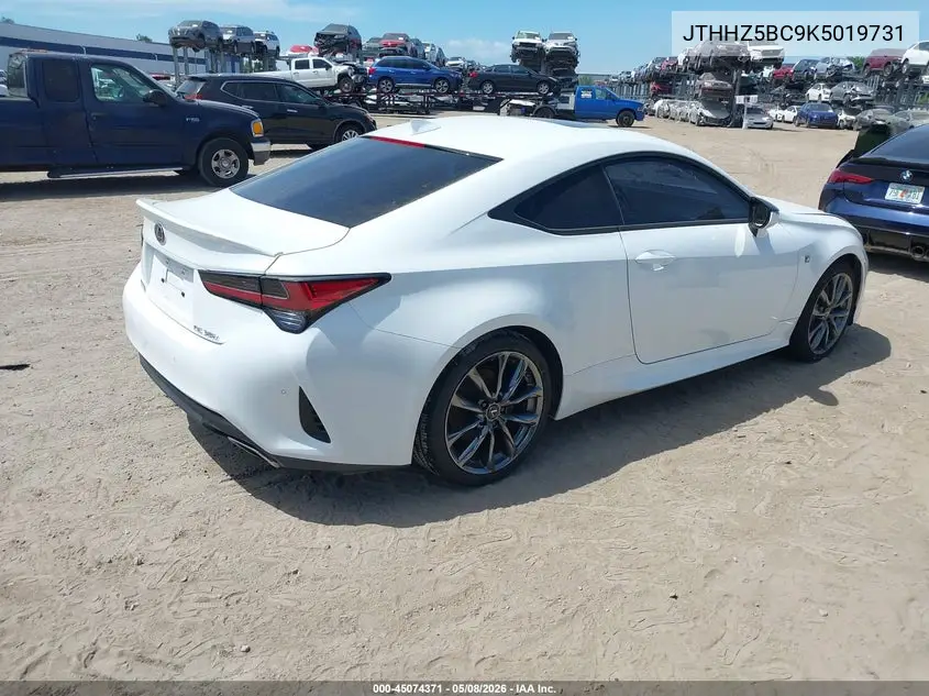 2019 Lexus Rc 350 F Sport VIN: JTHHZ5BC9K5019731 Lot: 45074371
