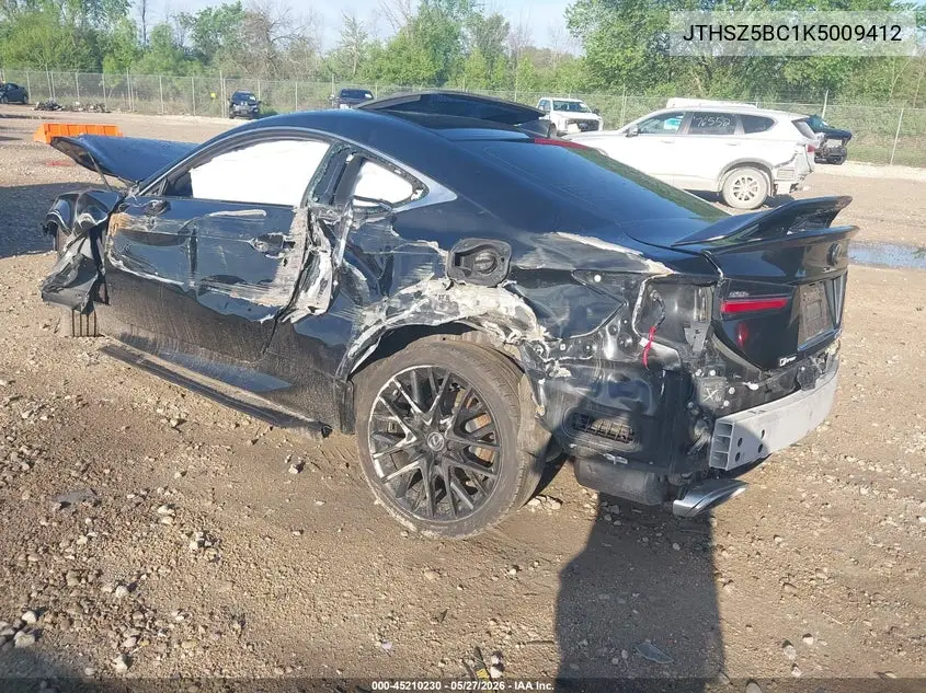 2019 Lexus Rc 350 VIN: JTHSZ5BC1K5009412 Lot: 45210230