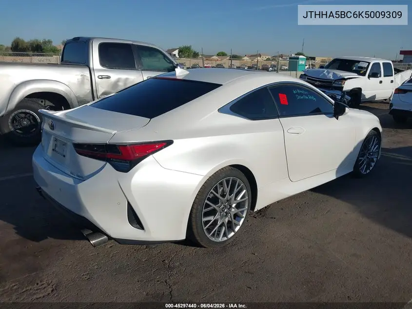 2019 Lexus Rc 300 VIN: JTHHA5BC6K5009309 Lot: 45297440