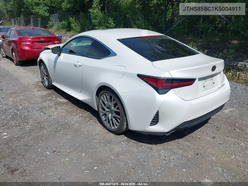 2019 Lexus Rc 300 VIN: JTHS85BC1K5004911 Lot: 45471476