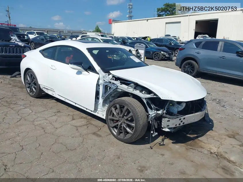 2019 Lexus Rc 350 F Sport VIN: JTHHZ5BC2K5020753 Lot: 45568860
