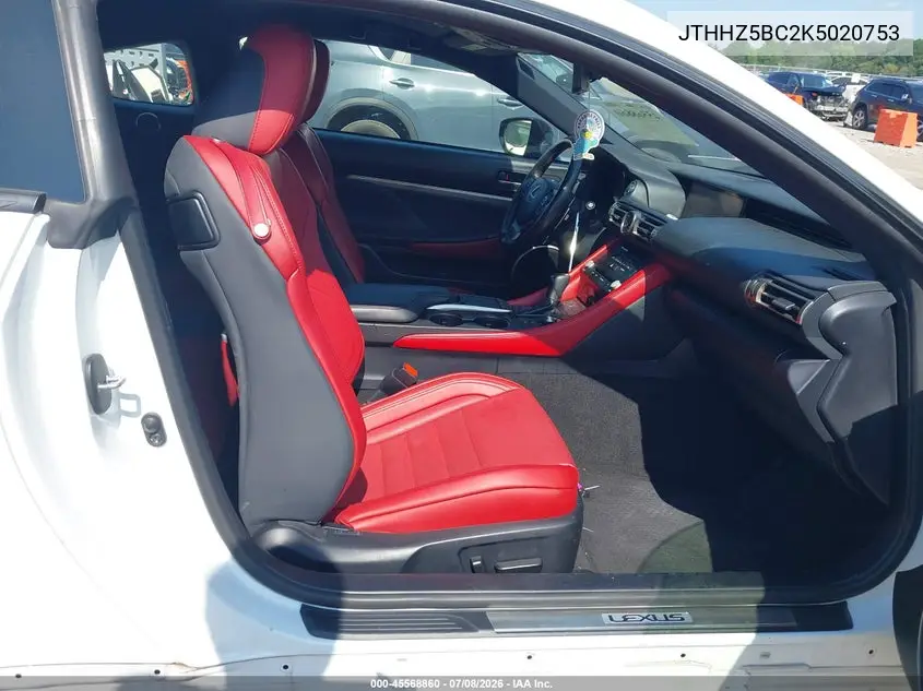 2019 Lexus Rc 350 F Sport VIN: JTHHZ5BC2K5020753 Lot: 45568860
