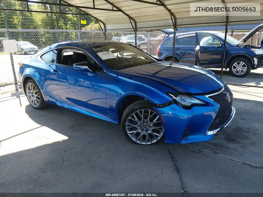 2020 Lexus Rc 300 VIN: JTHD85EC5L5005663 Lot: 45567457