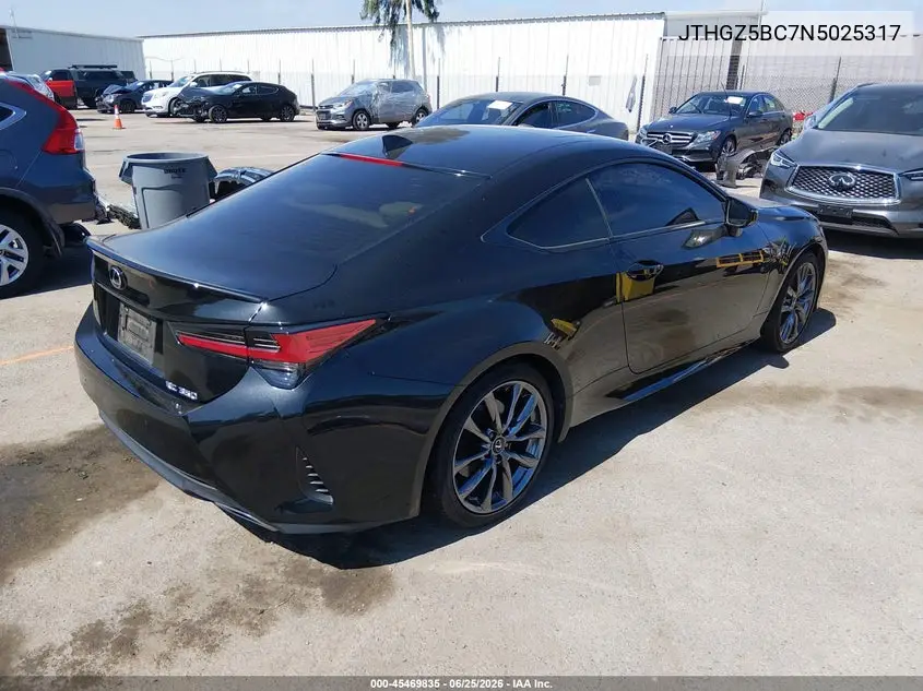 2022 Lexus Rc 350 F Sport VIN: JTHGZ5BC7N5025317 Lot: 45469835