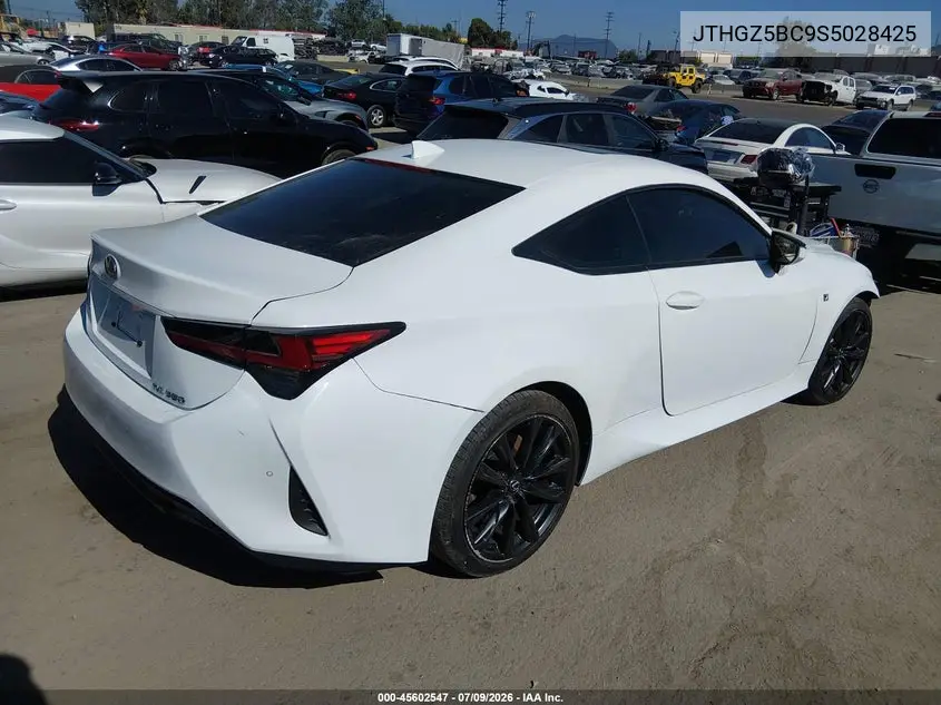 2025 Lexus Rc 350 Base/350 F Sport VIN: JTHGZ5BC9S5028425 Lot: 45602547